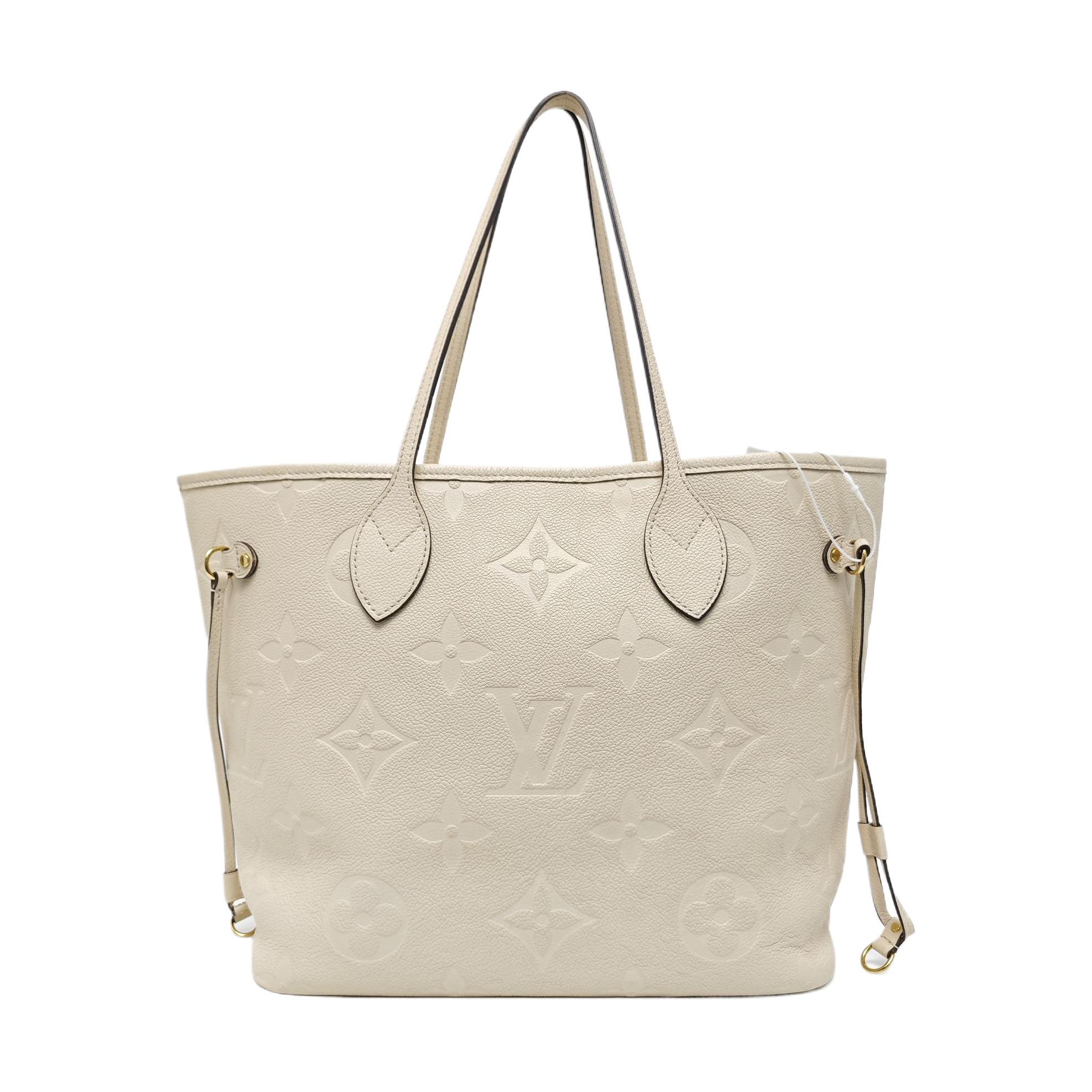 NEVERFULL MM Monogram Calfskin White