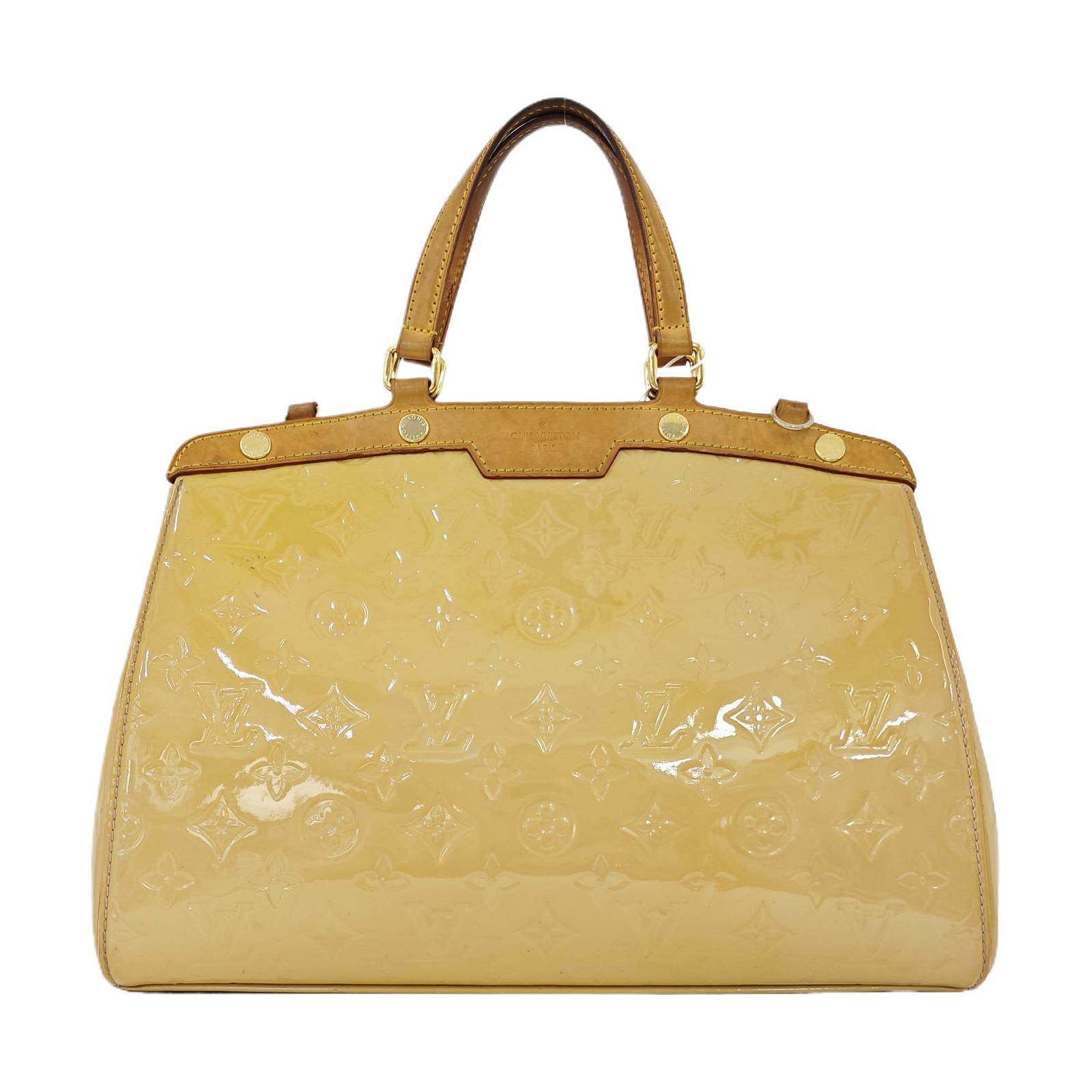 BREA MM Monogram Patent Leather Yellow