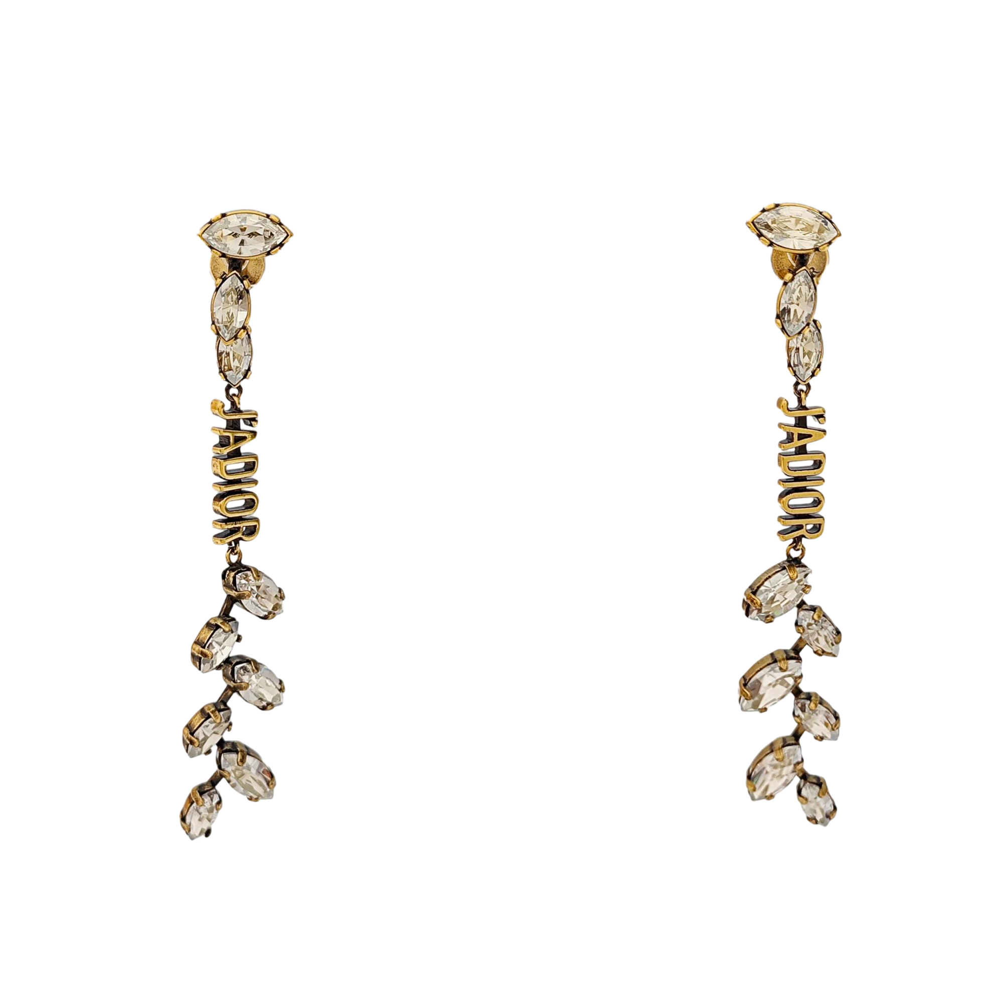 J'adior Metal Gold Stud Earrings