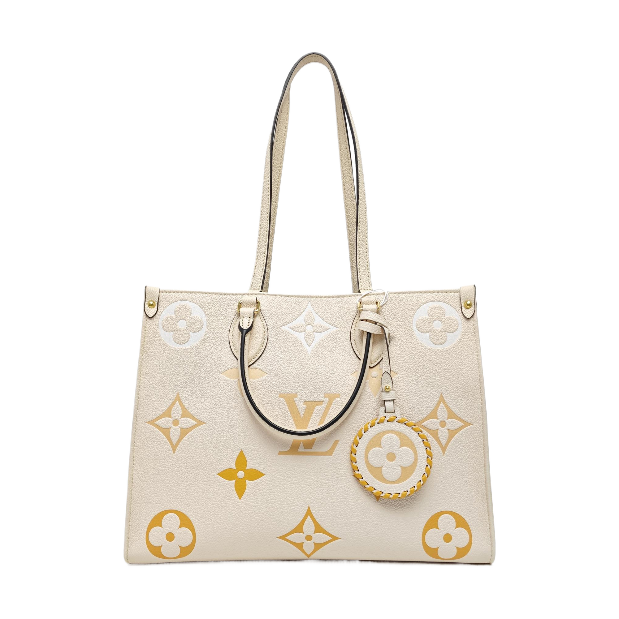 ONTHEGO MM Monogram Calfskin Beige