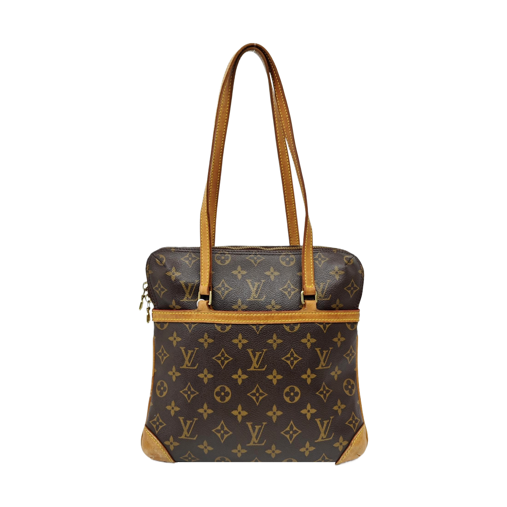 COUSSIN GM Monogram Coated Canvas Brown