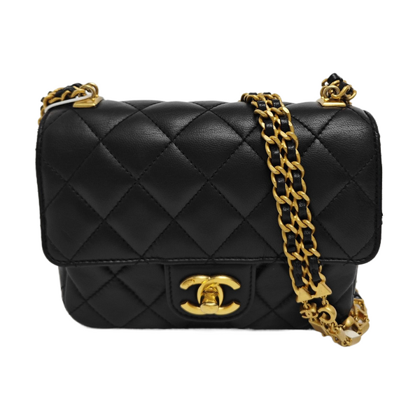Quilted Lambskin Mini Black