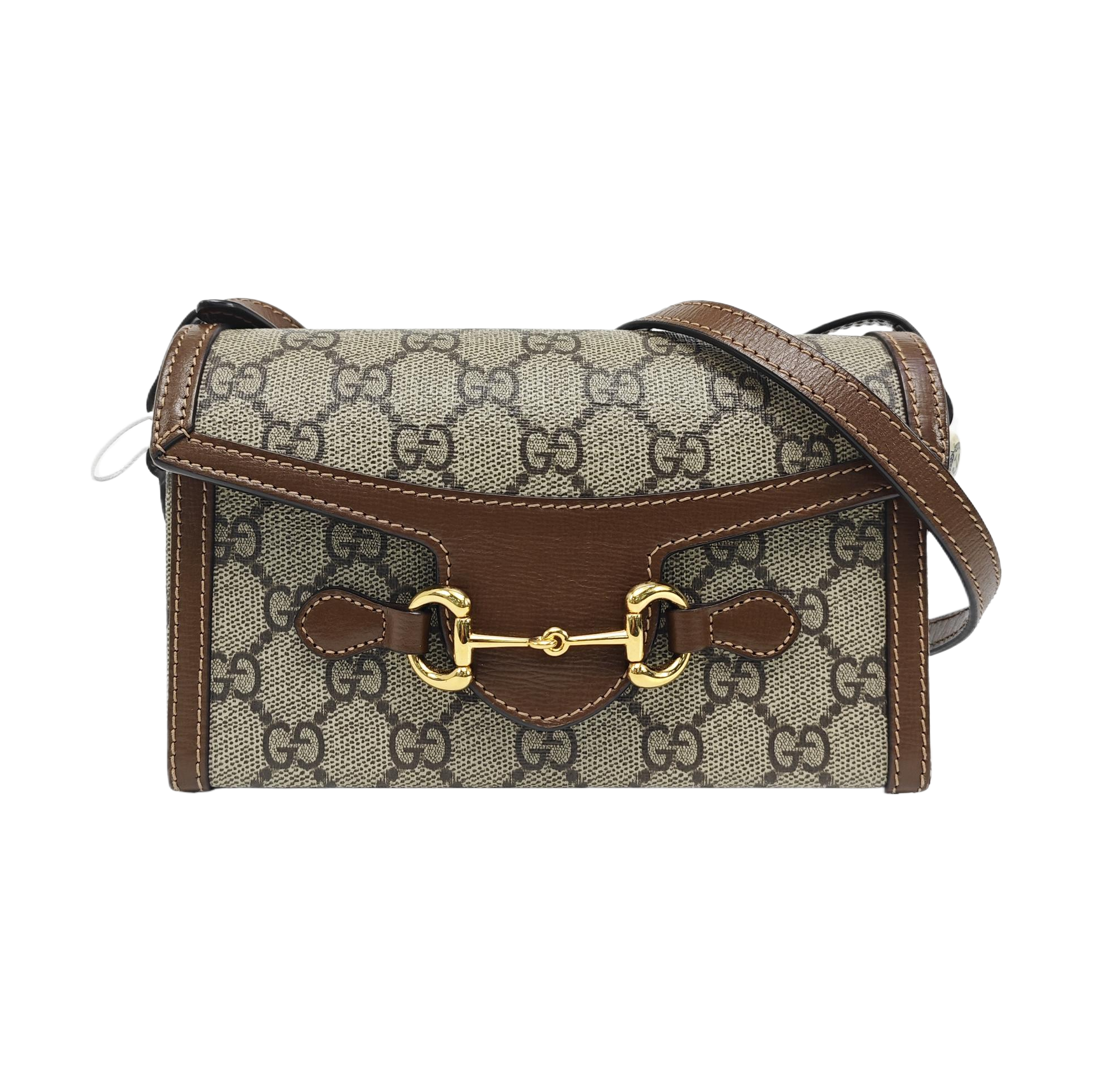 Horsebit 1955 Mini Monogram Coated Canvas Beige