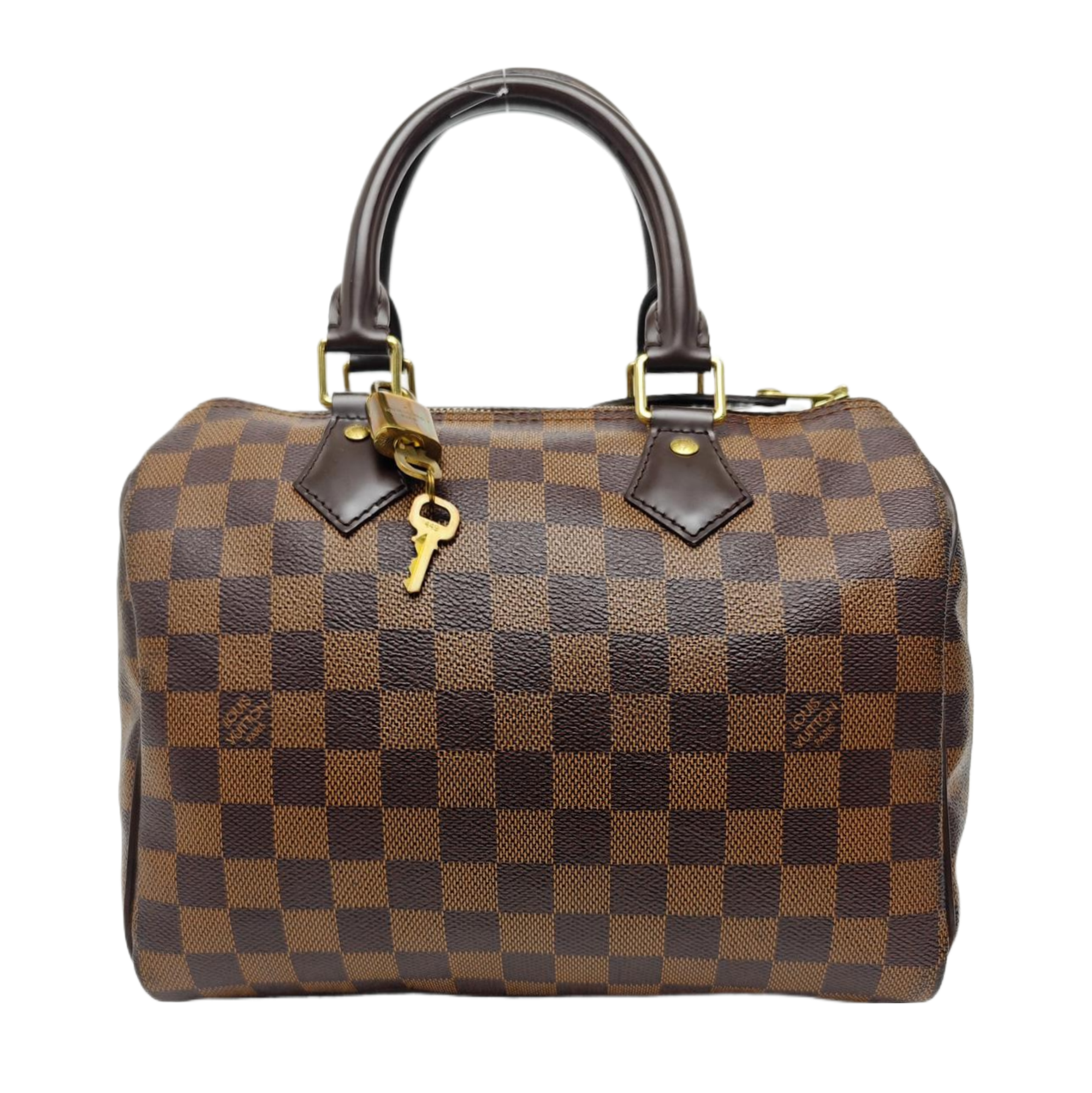 SPEEDY 25 Damier Ebene Coated Canvas Brown