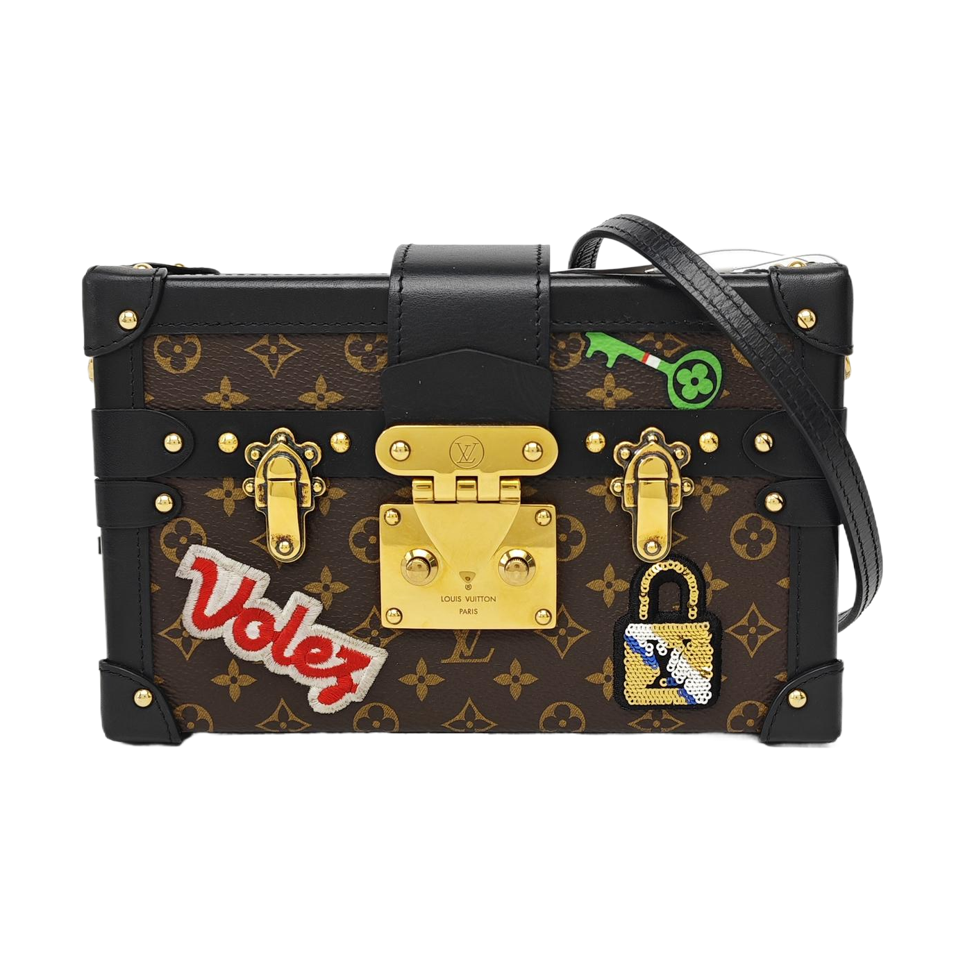 PETITE MALLE Monogram Coated Canvas Brown