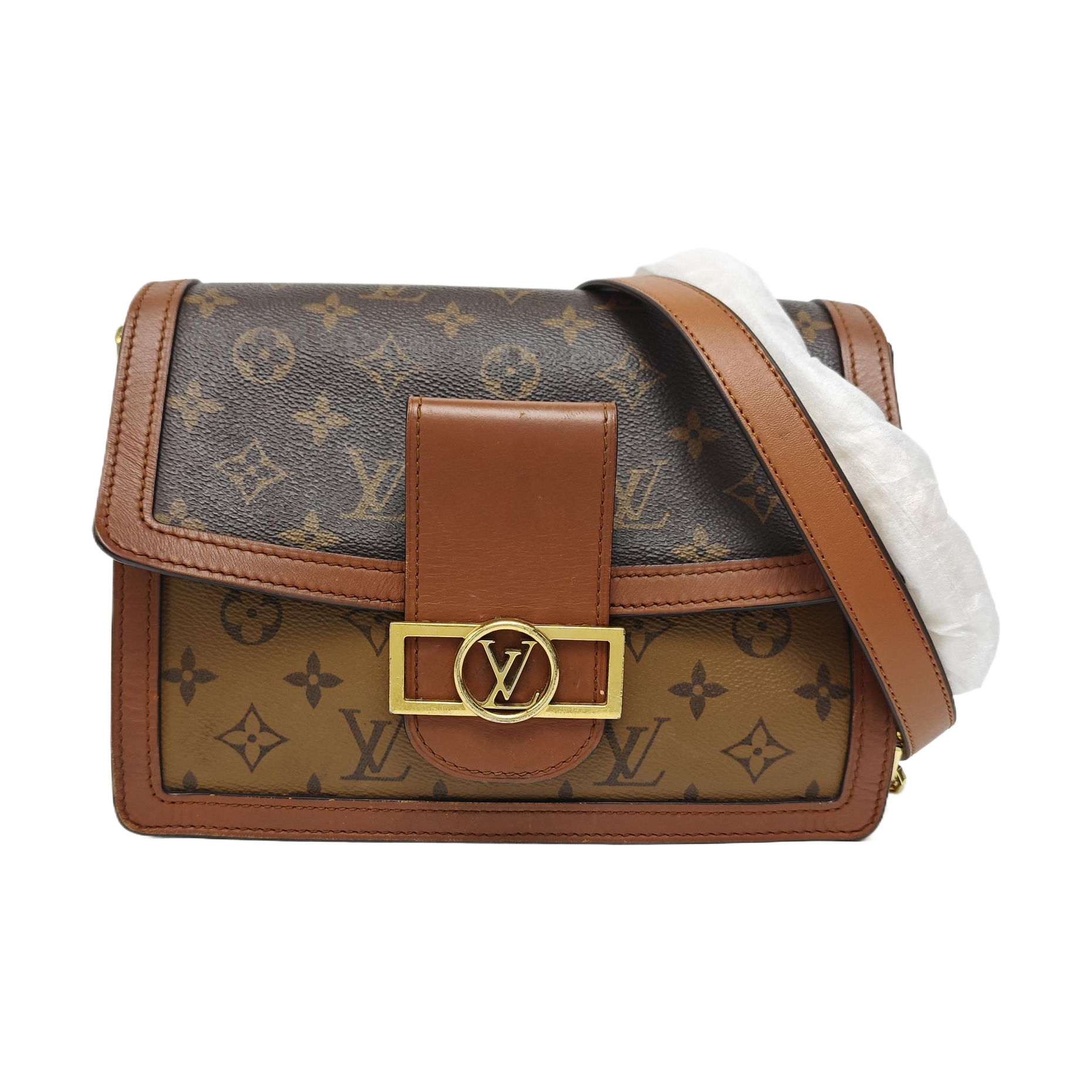 DAUPHINE MM Monogram Coated Canvas Brown