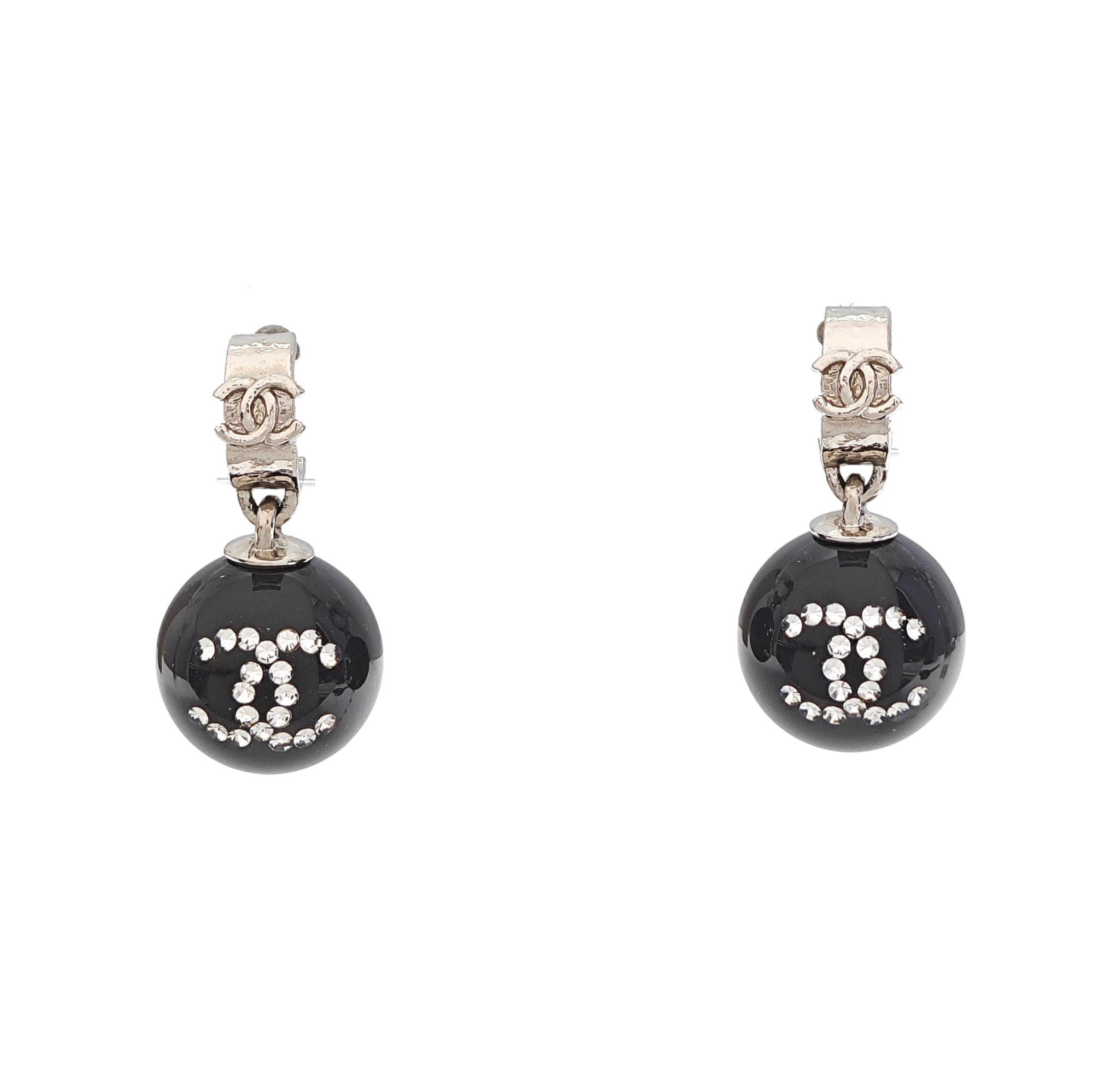 Metal Black Earrings