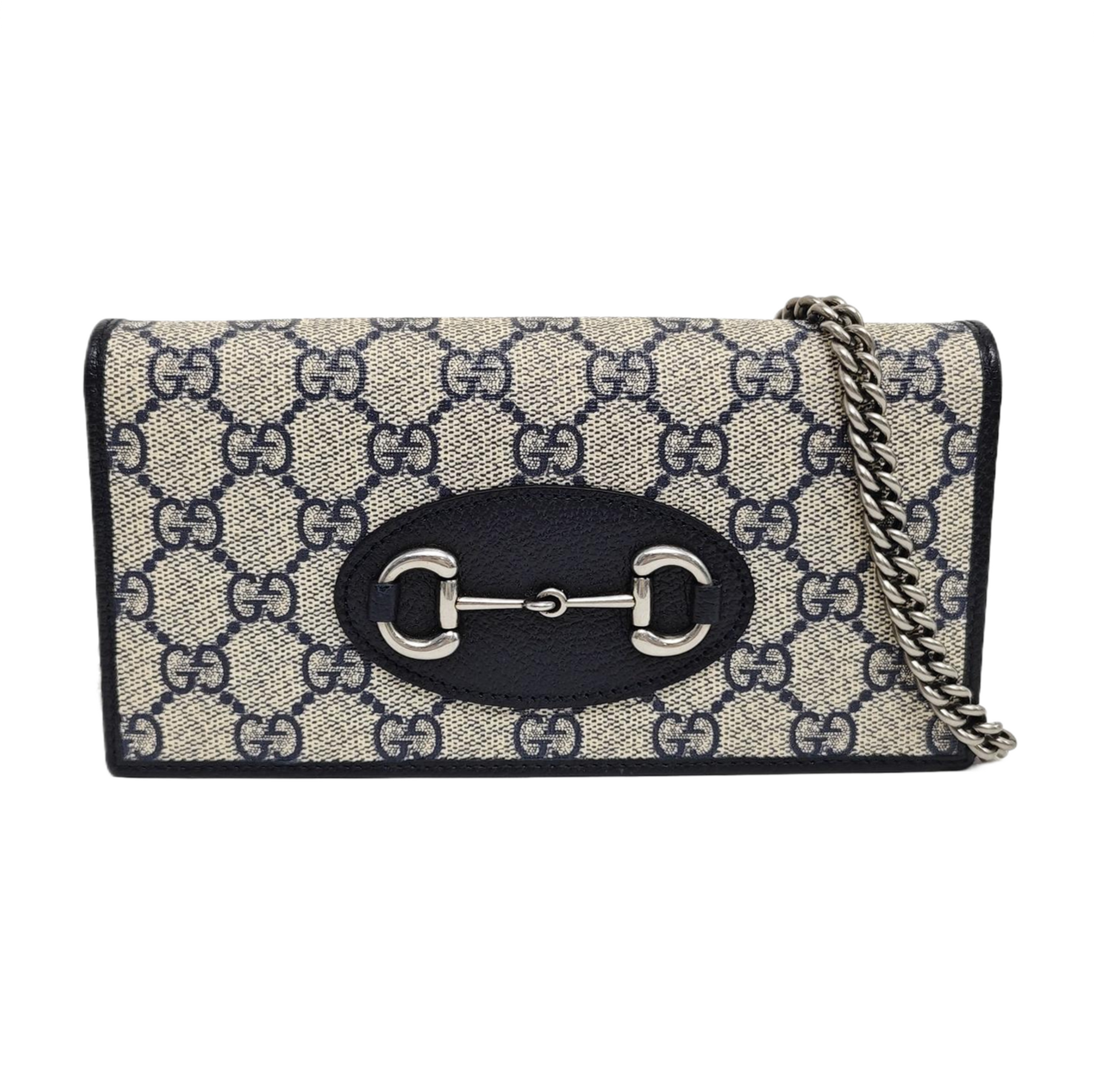 Horsebit 1955 Lona recubierta con monograma pequeño beige