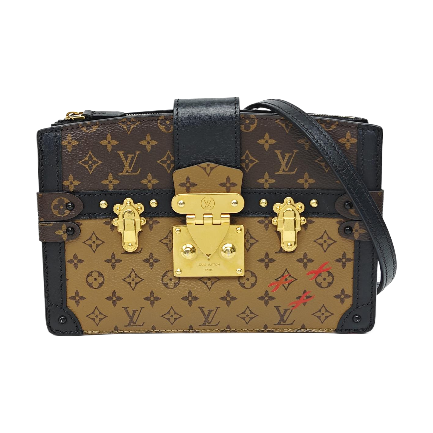 TRUNK Monogram Coated Canvas Brown