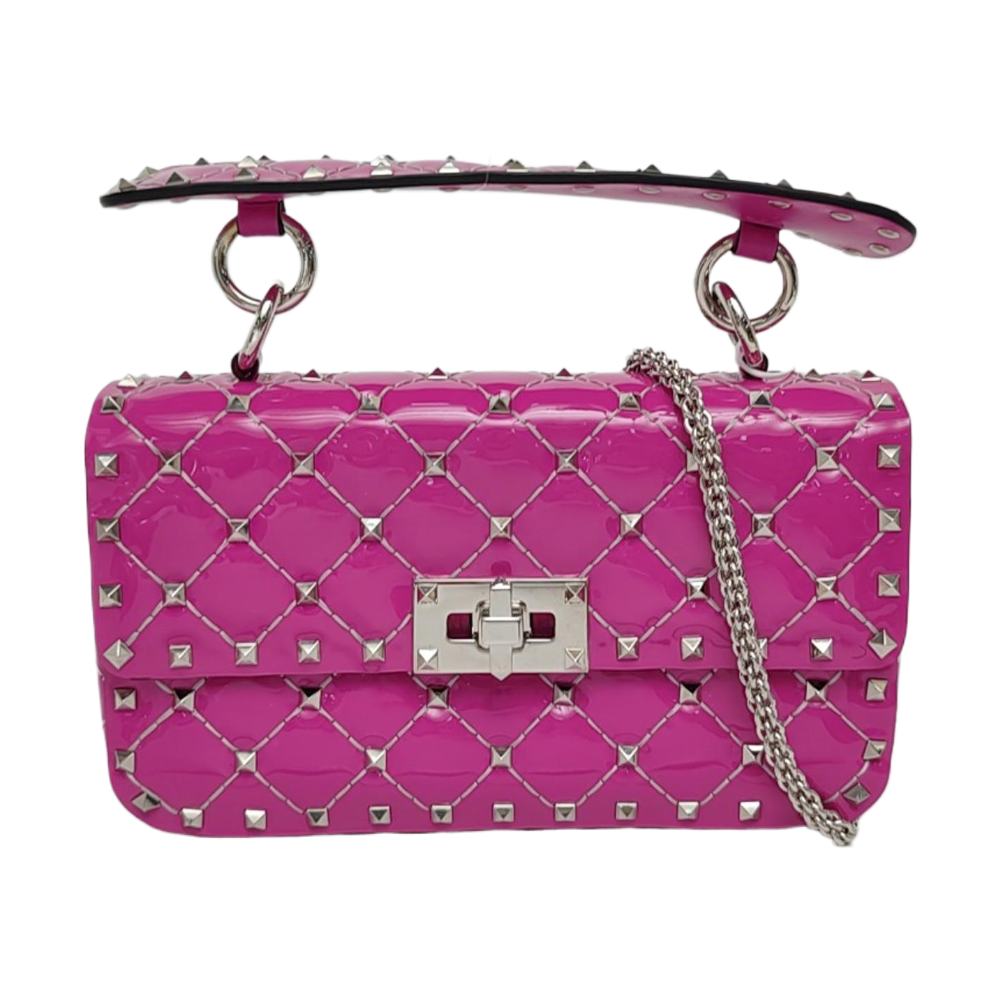 Spike Up Quilted Patent Leather Purple