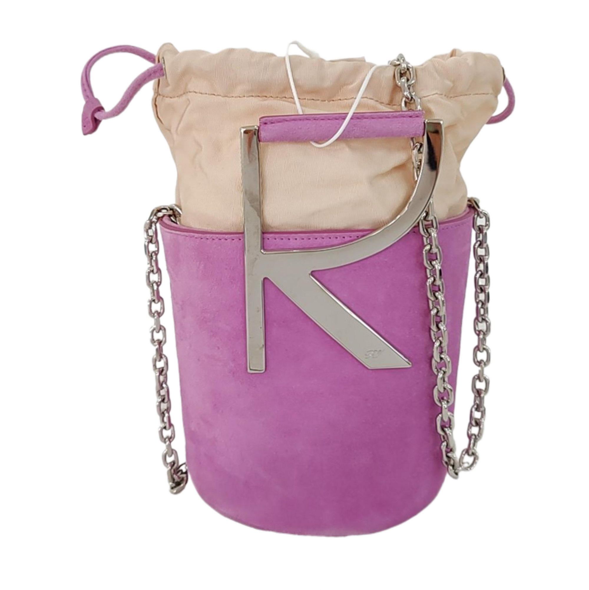 Suede Bucket Bag Pink