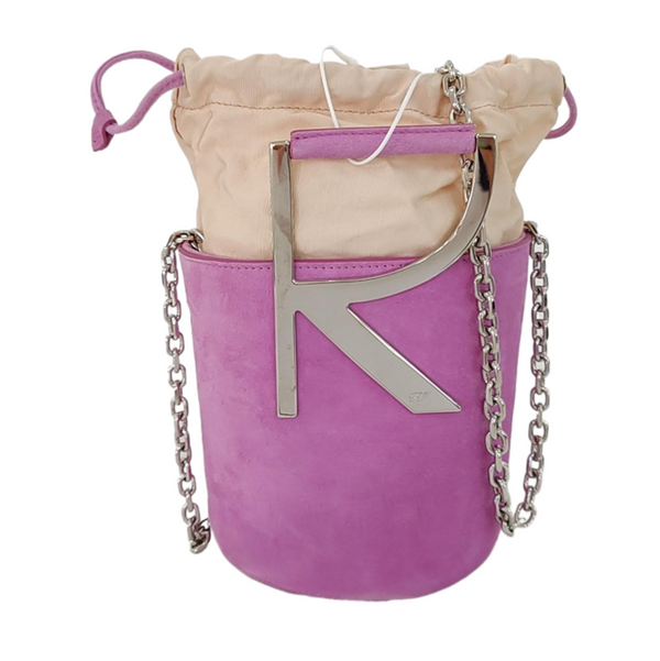 Suede Bucket Bag Pink