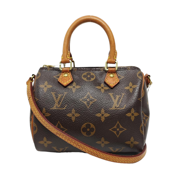SPEEDY Nano Monogram Coated Canvas Brown