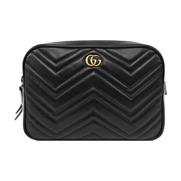 GG Marmont Small Quilted Calfskin Black