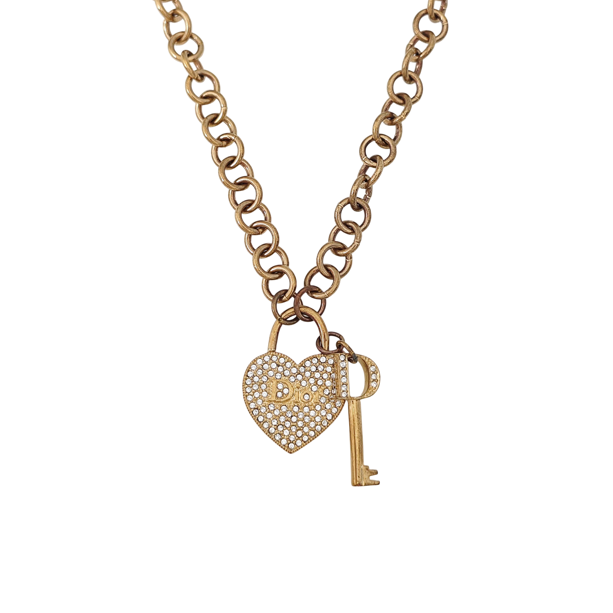 Lucky Locket Metal Gold Necklace