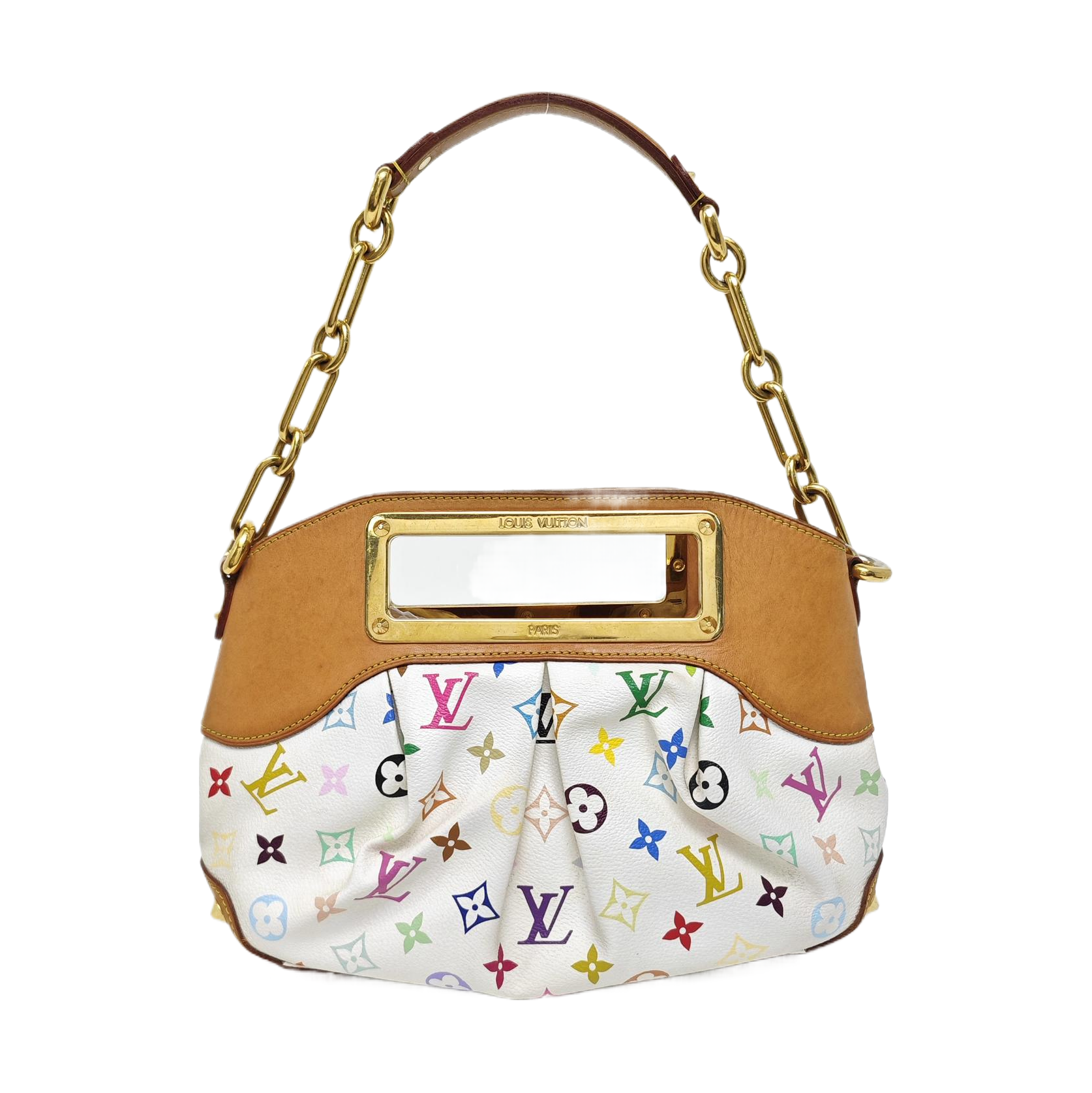 JUDY PM Monogram Coated Canvas White