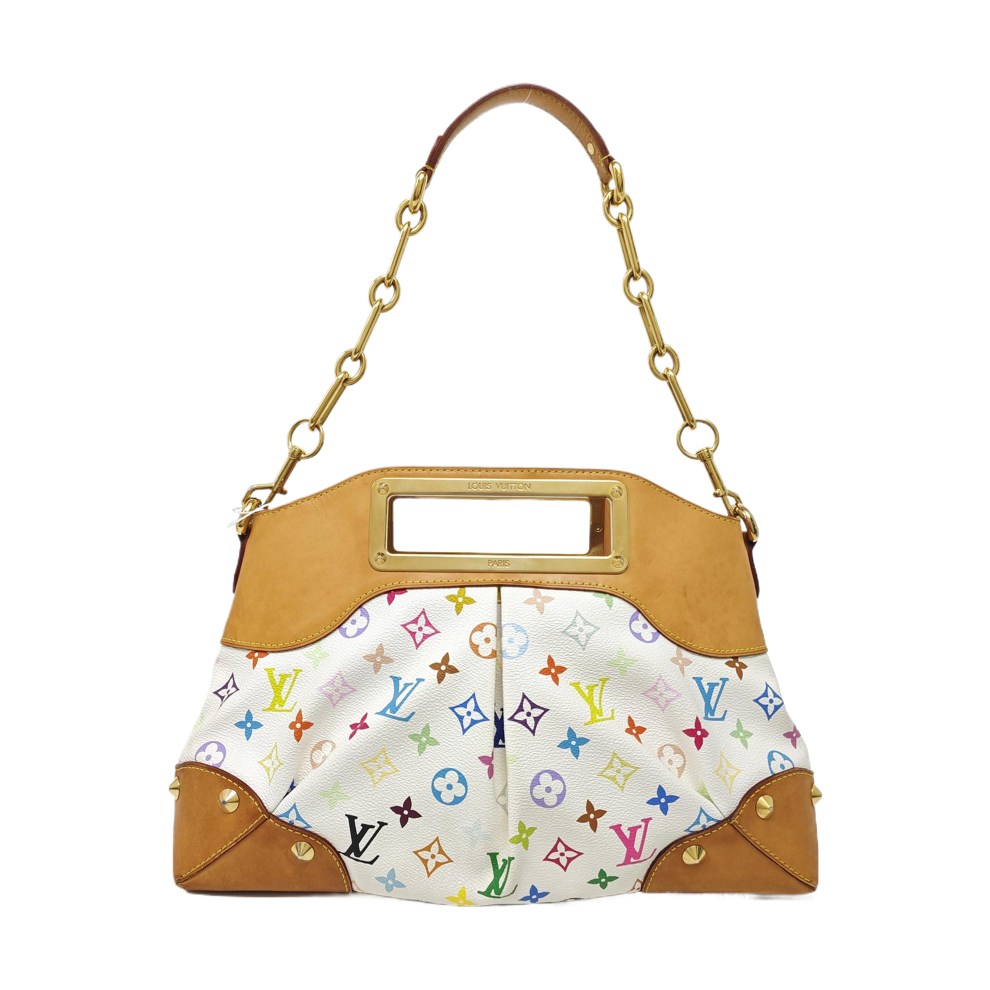 JUDY MM Monogram Coated Canvas White