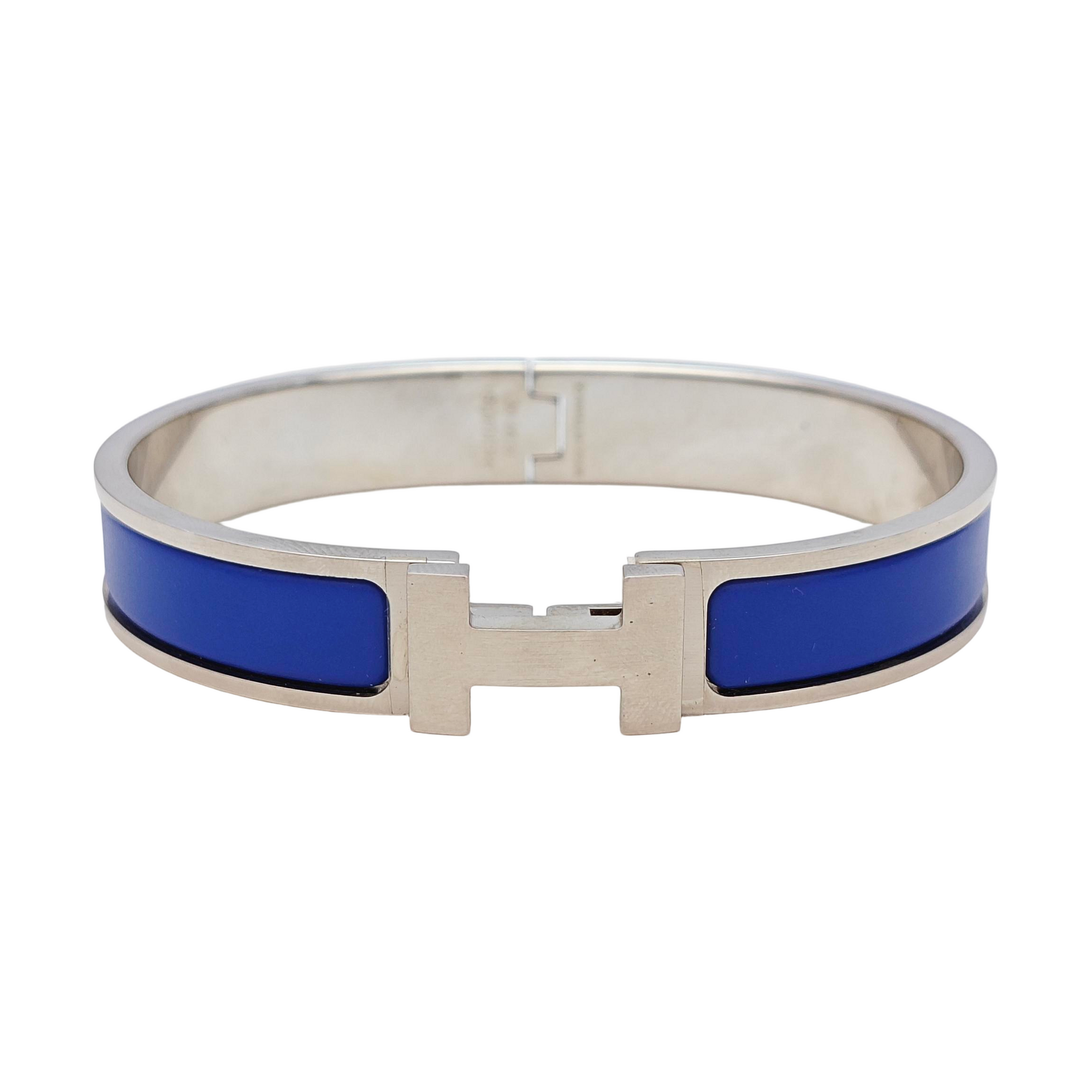 Clic H Metal Silver Bangle