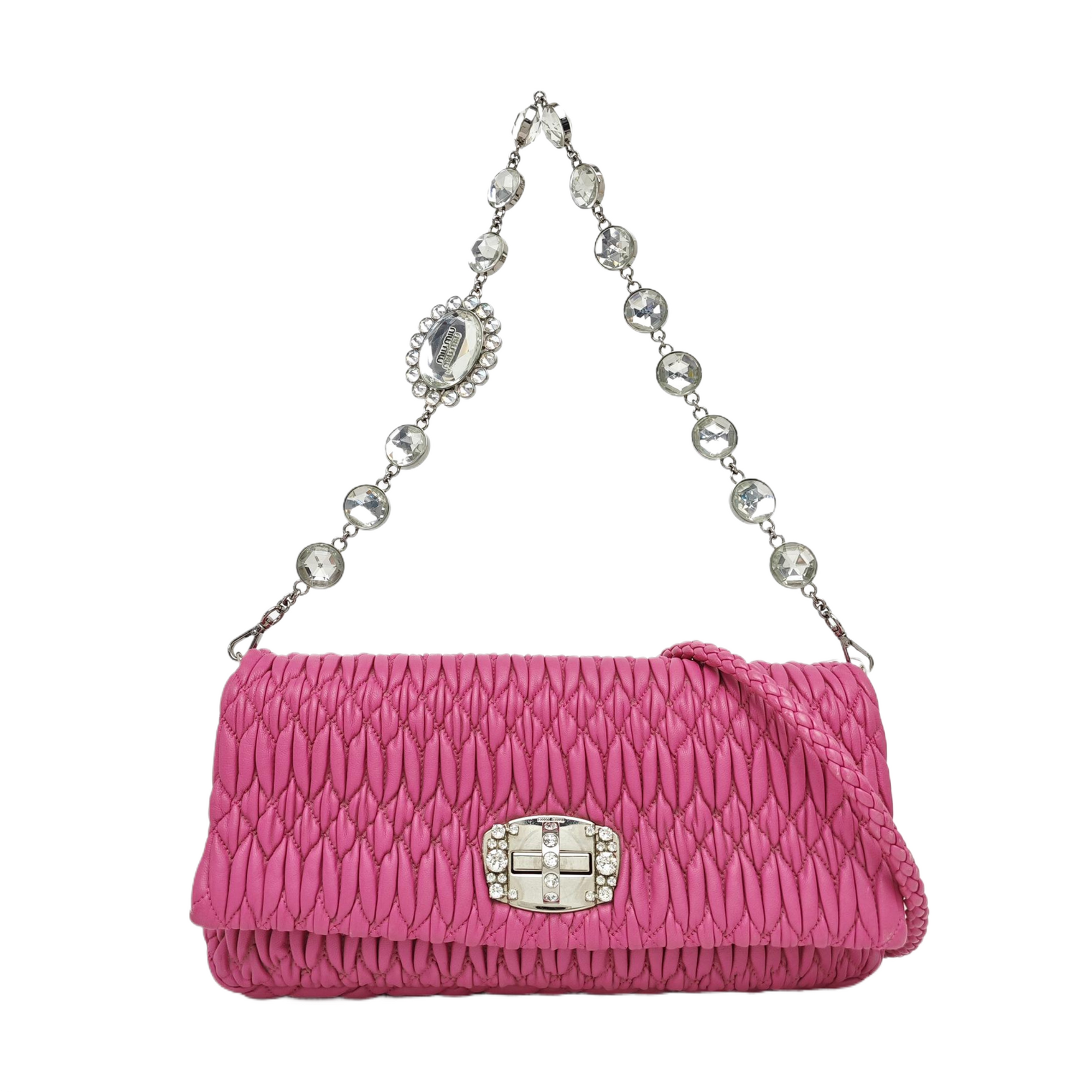 Crystal Quilted Lambskin Red