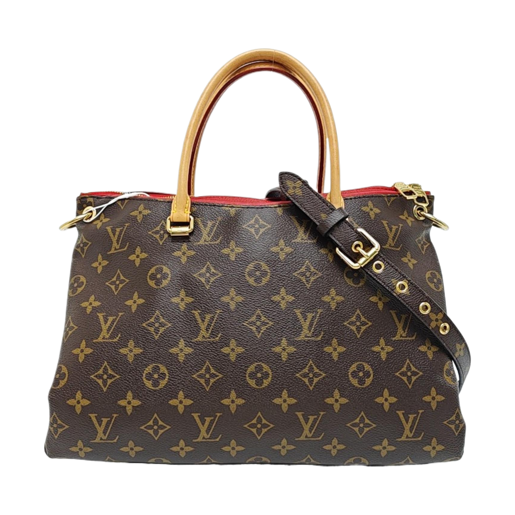 PALLAS MM Monogram Coated Canvas Brown