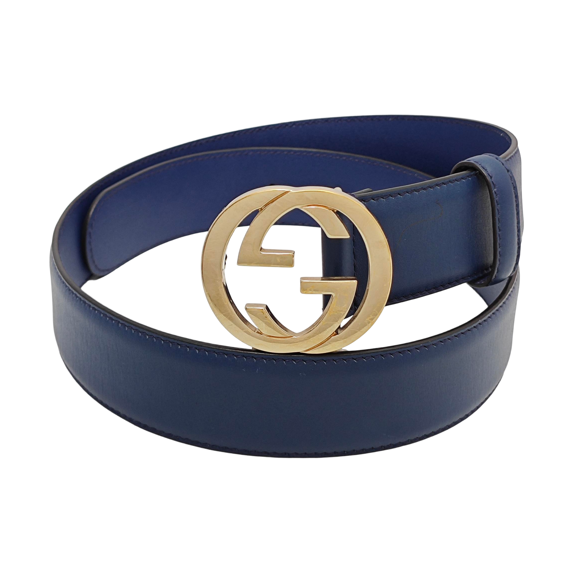 Leather Belt Blue