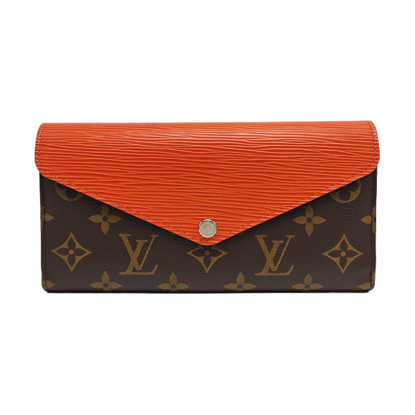 MARIE LOU Monogram Coated Canvas Brown Wallet