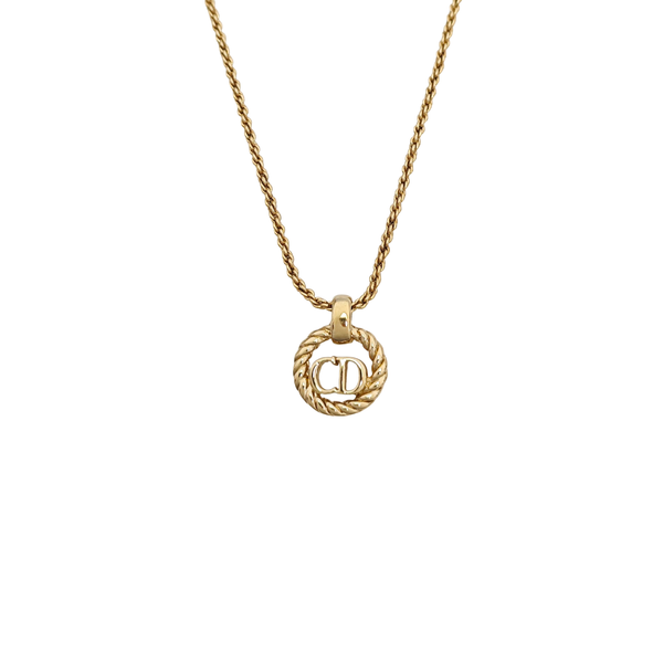 Twist Round Metal Gold Necklace