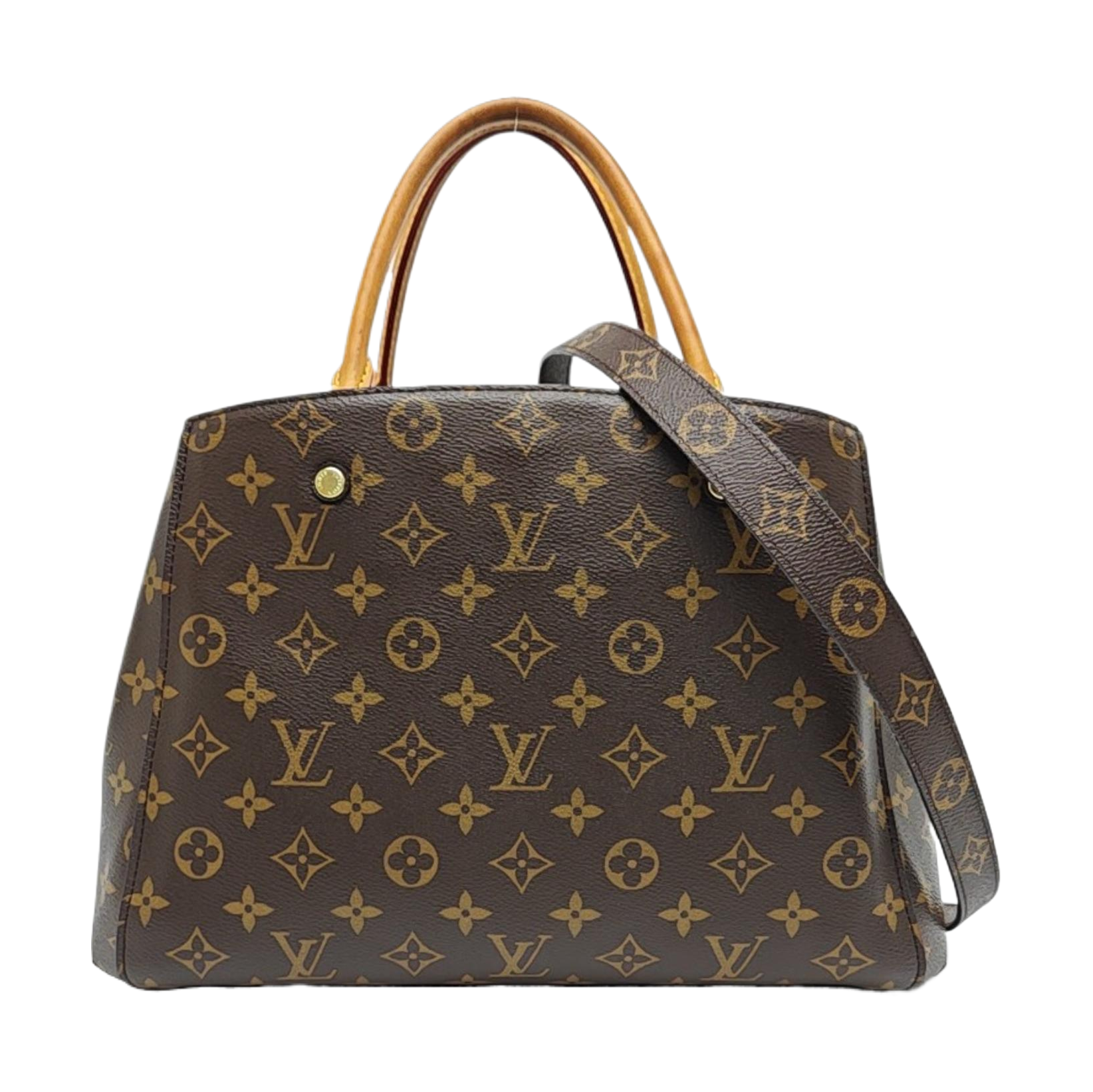 MONTAIGNE Monogram Coated Canvas Brown