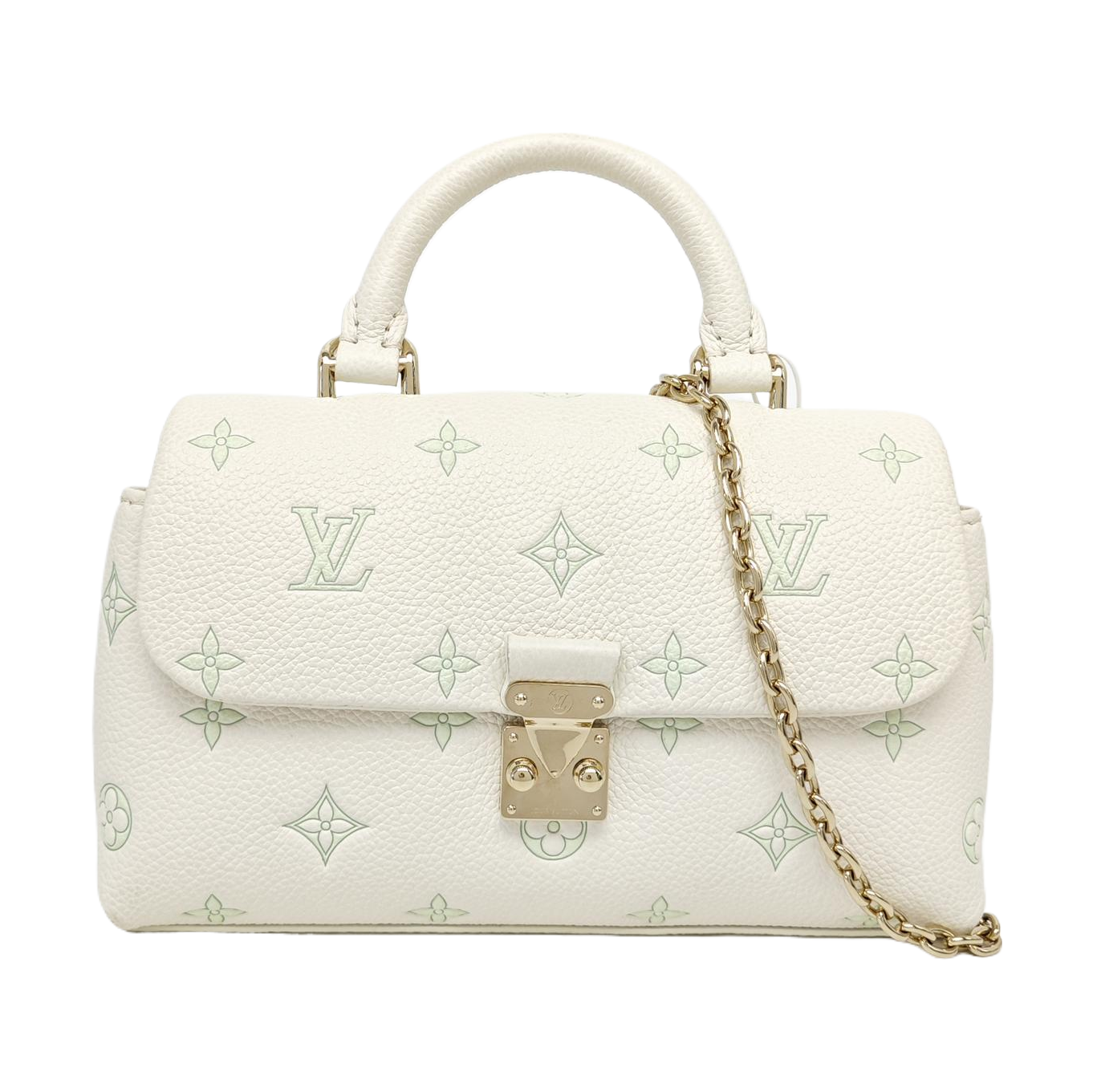 MADELEINE Mini Monogram Calfskin White