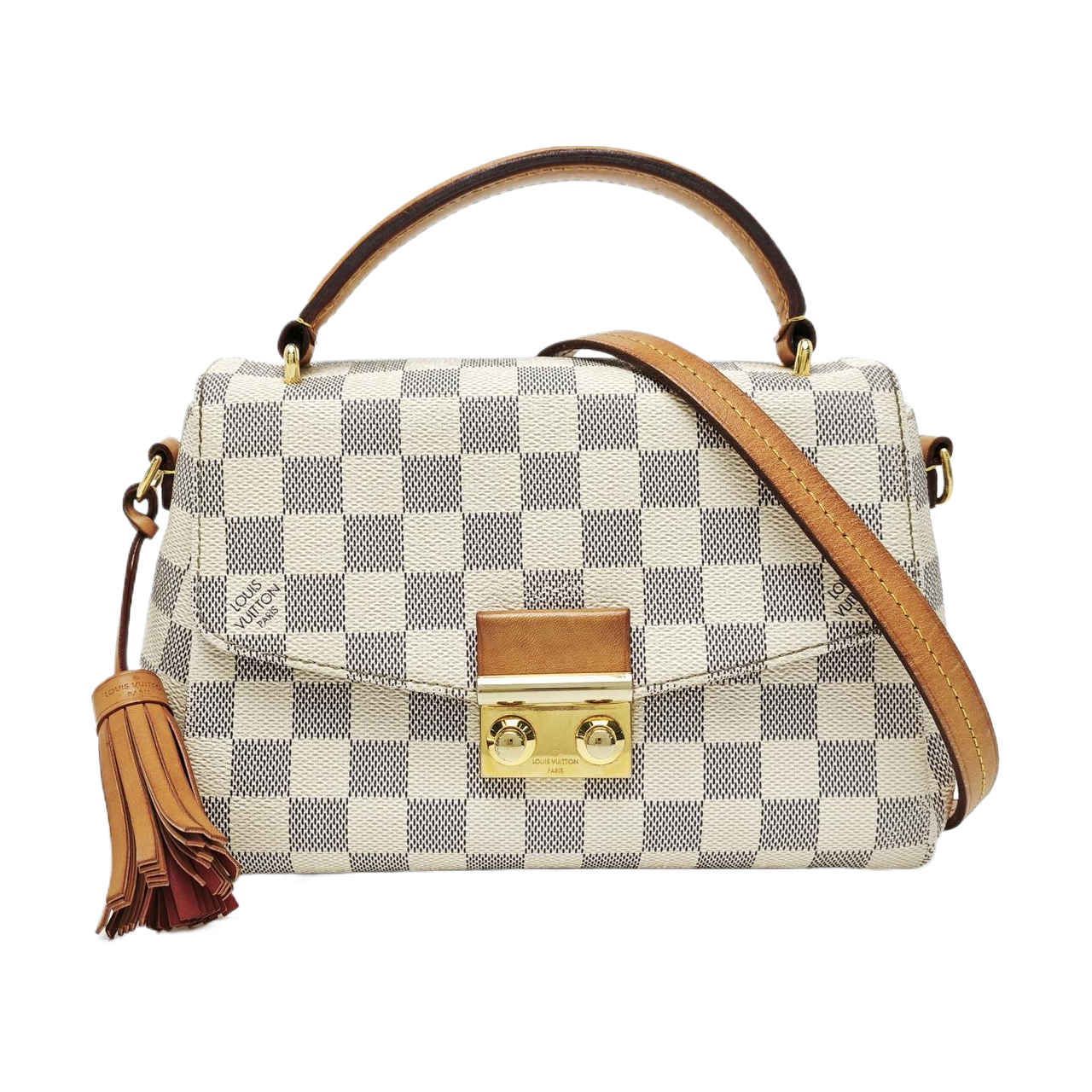 CROISETTE Damier Azur Coated Canvas White