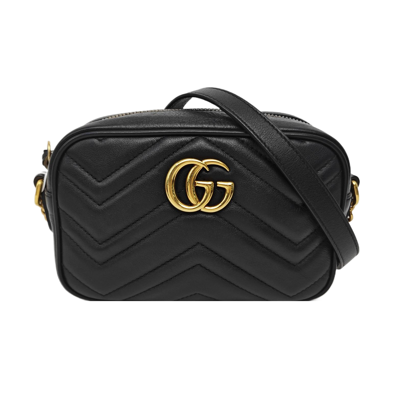 GG Marmont Mini Quilted Calfskin Black