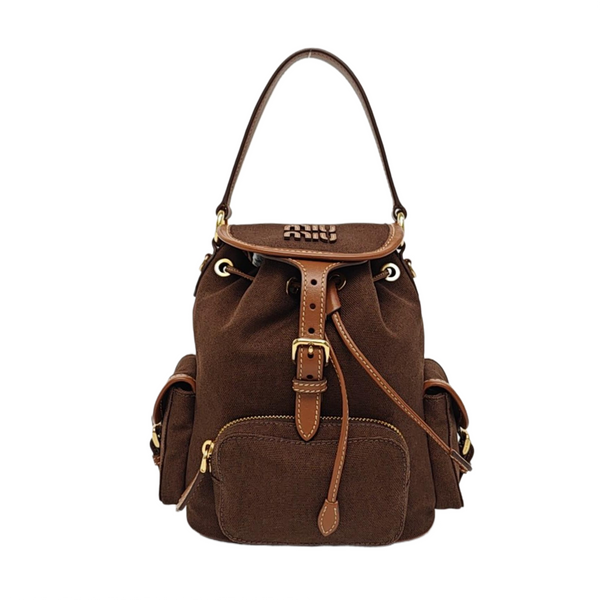 Fabric Backpack Brown