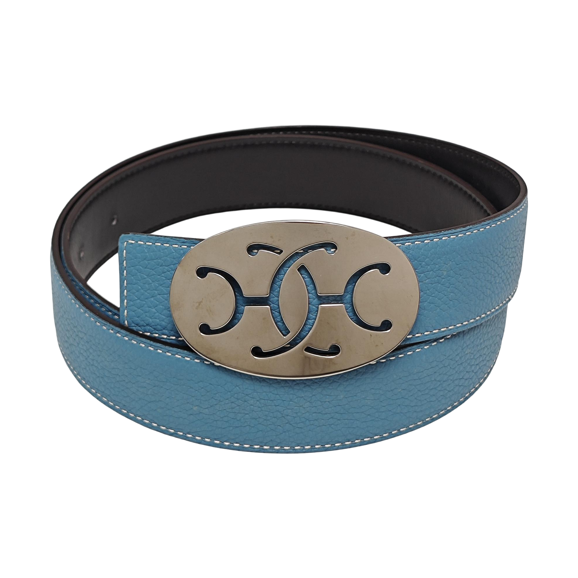 Leather Belt Blue