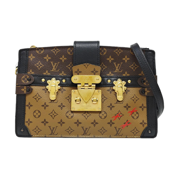 TRUNK Monogram Coated Canvas Brown
