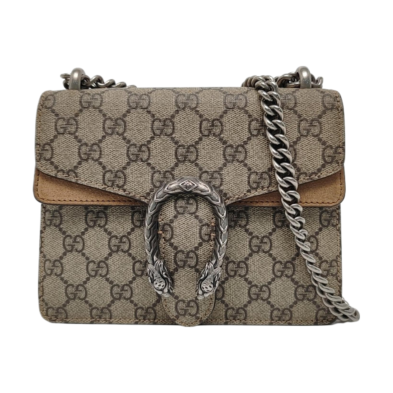 Dionysus Mini Monogram Coated Canvas Beige