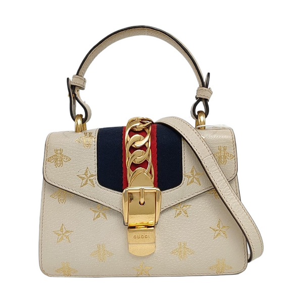 Sylvie Mini Calfskin White
