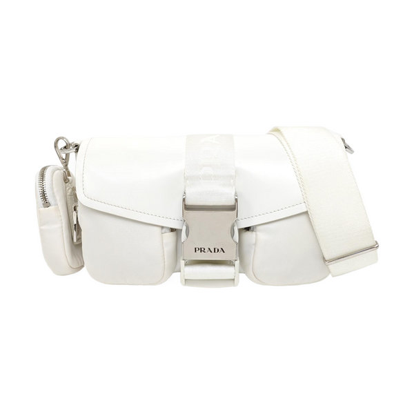 Fabric Crossbody Bag White