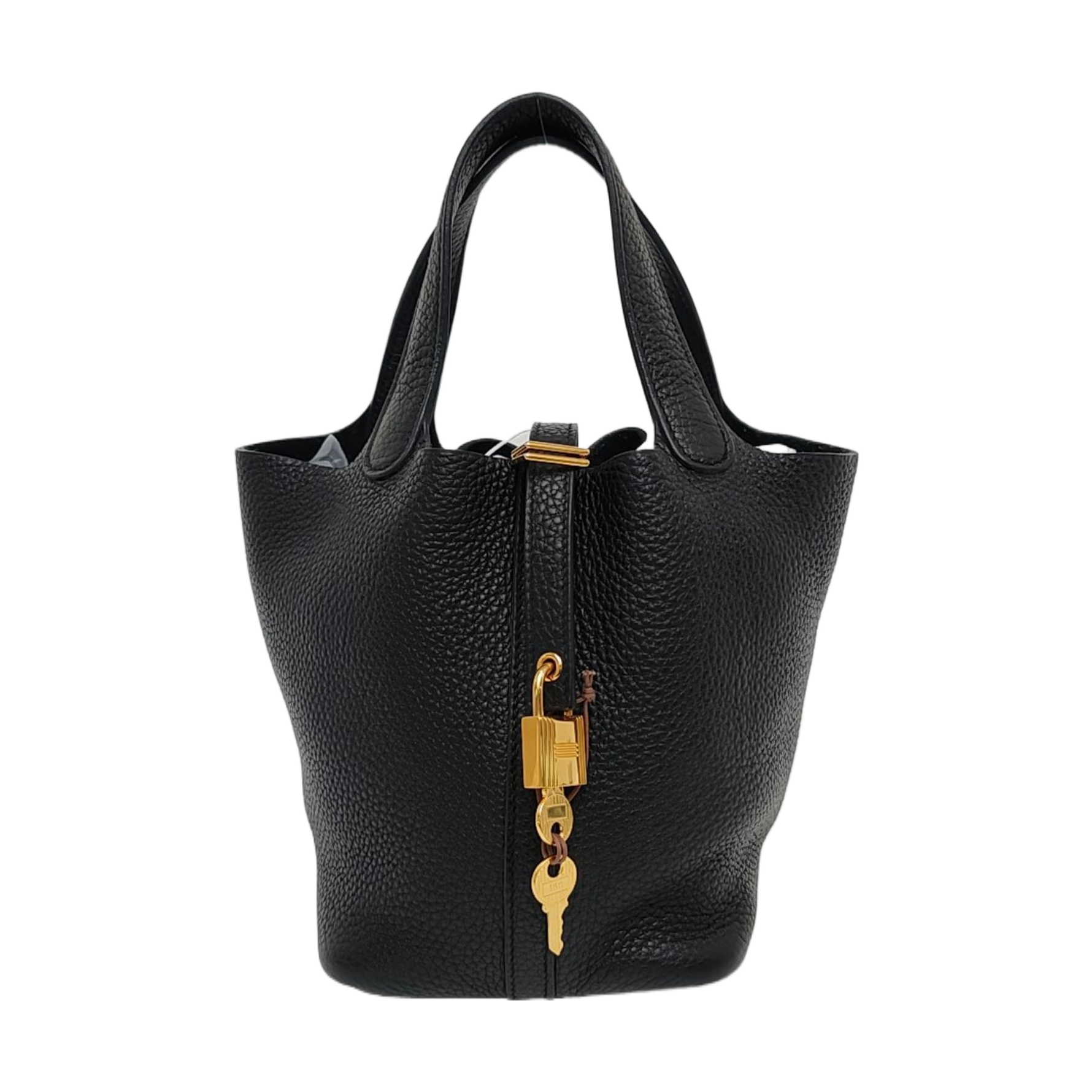 Authenticated pre-owned  Picotin Lock Clemence Black - Bucket Bag at Looply