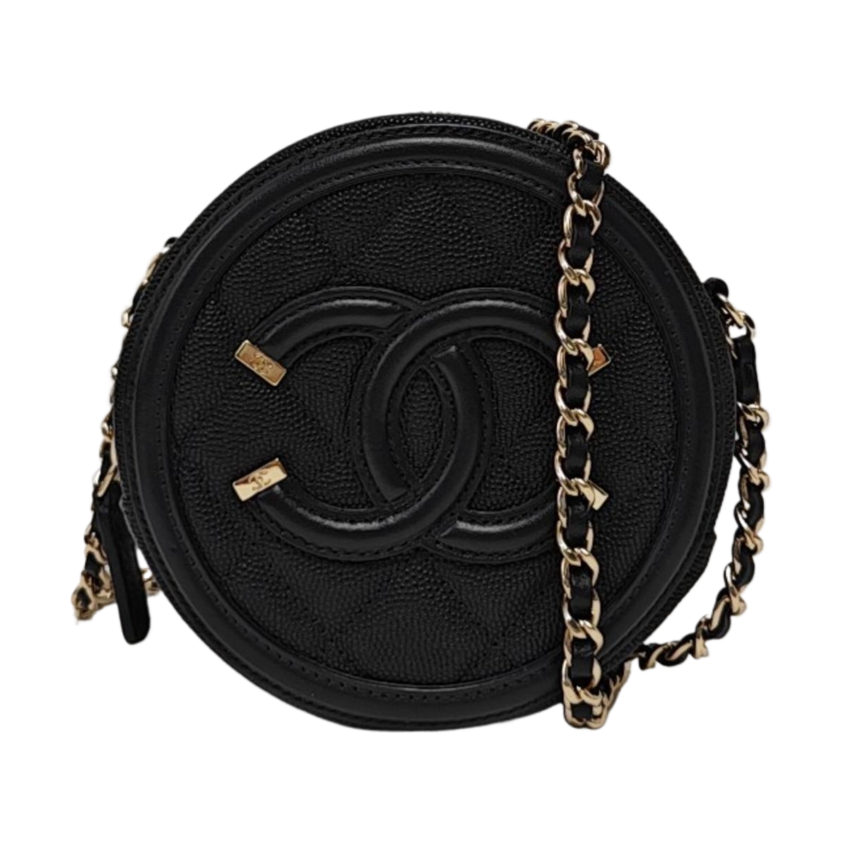 Authenticated pre-owned  FILIGREE Quilted Grained Calfskin Black - Crossbody Bag at Looply