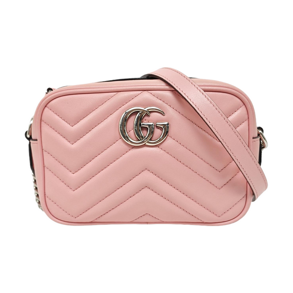 GG Marmont Mini Quilted Calfskin Pink