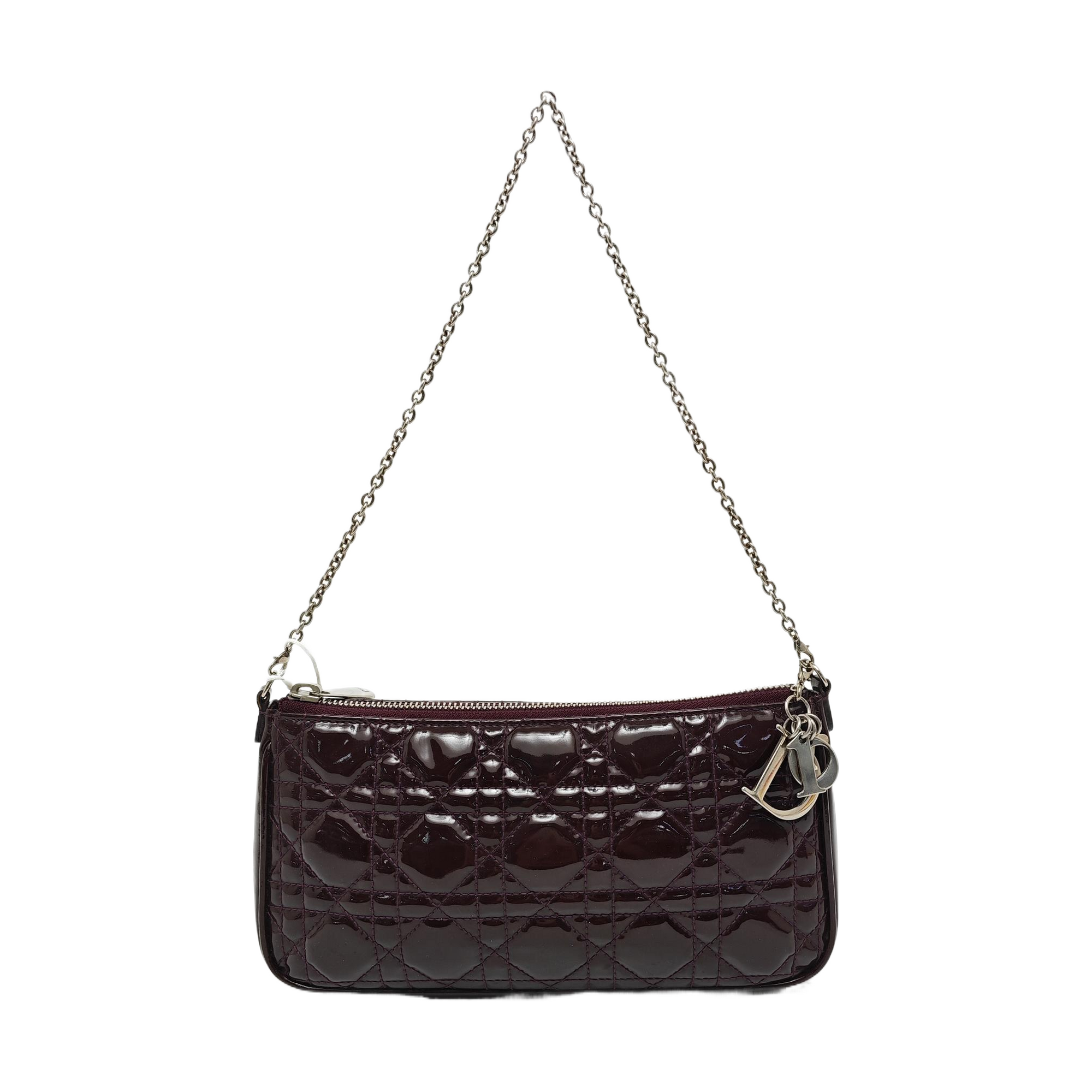 Lady Dior Medium Cannage Patent Leather Red