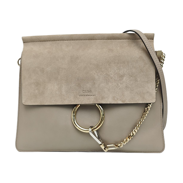 Faye Medium Calfskin Gray