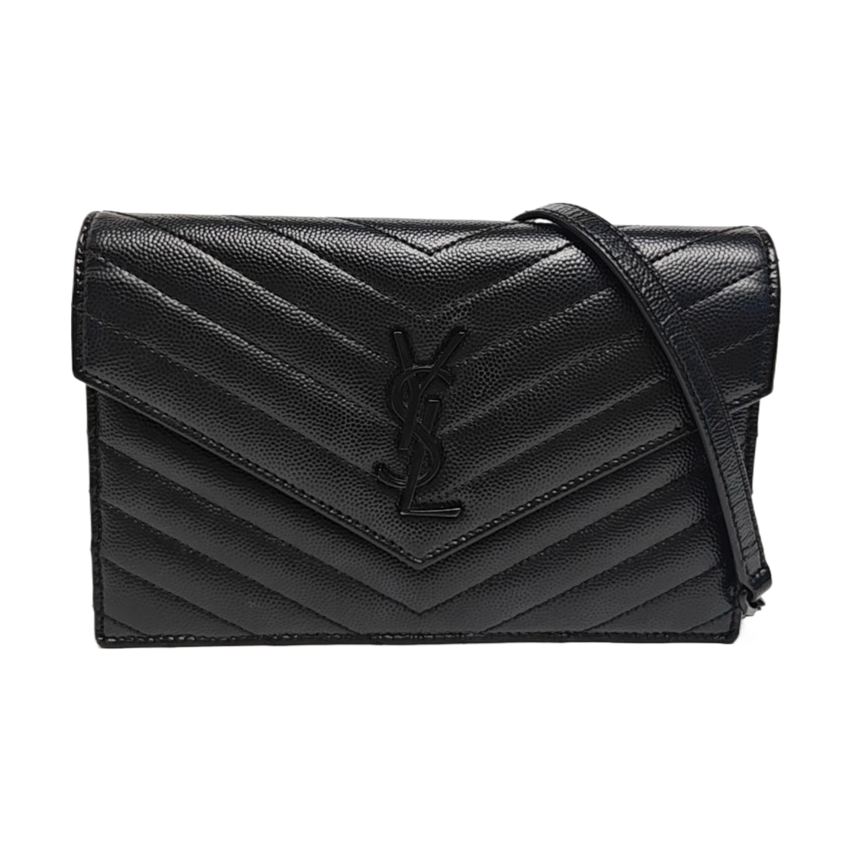 MONOGRAM WOC Chevron Calfskin Black