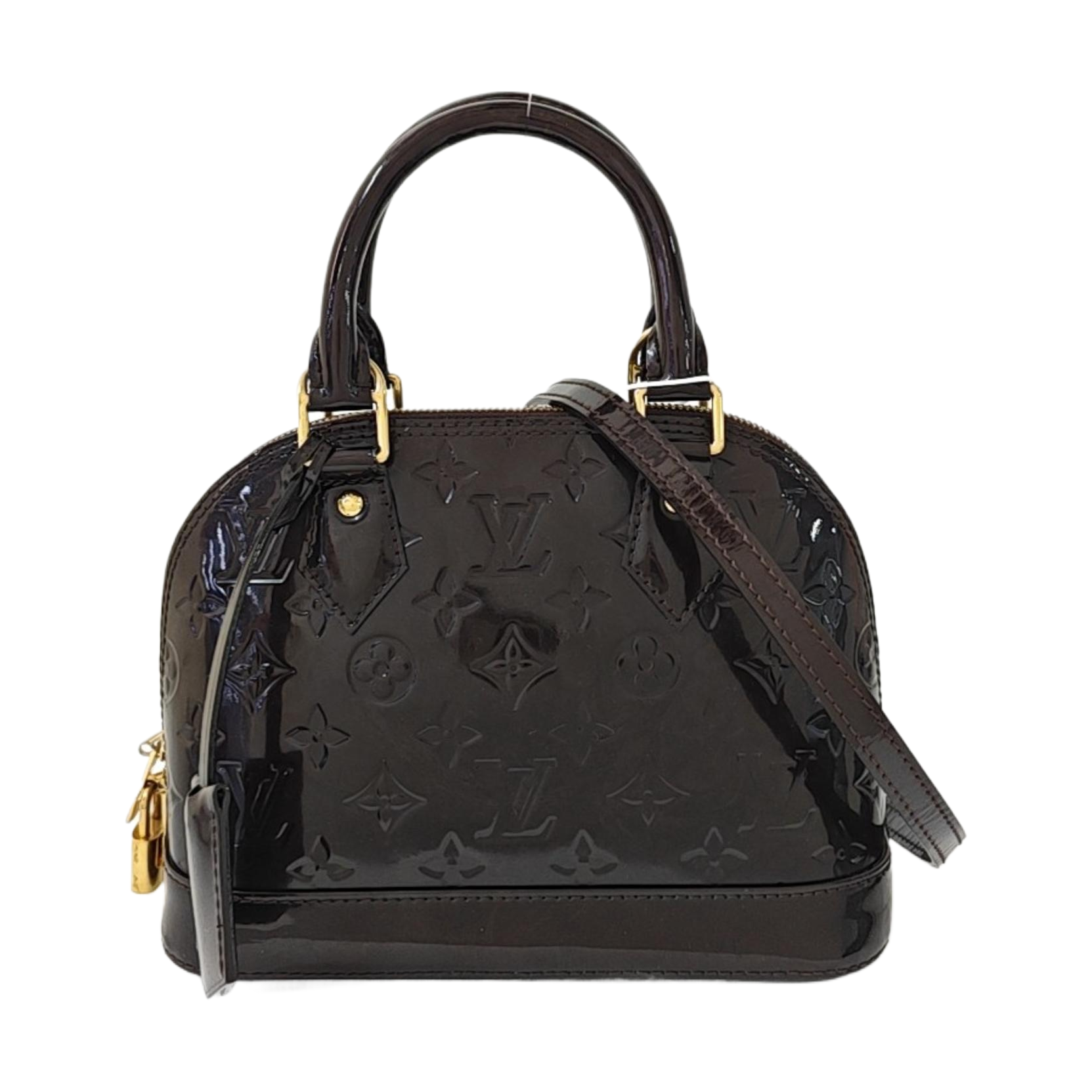 ALMA BB Monogram Patent Leather Red