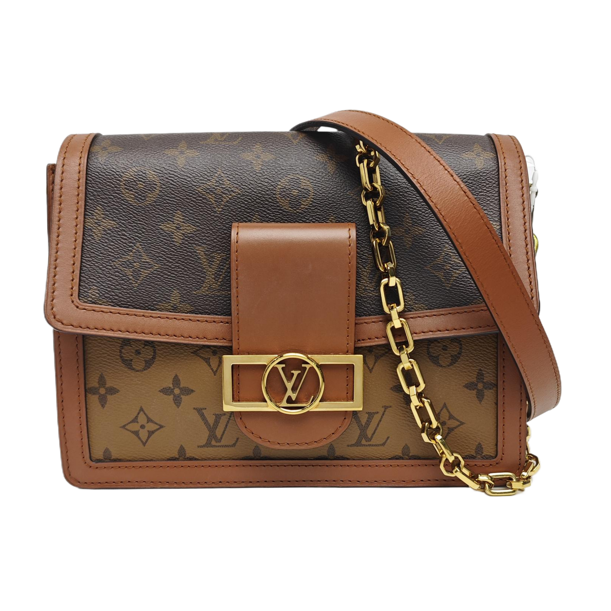 DAUPHINE MM Monogram Coated Canvas Brown