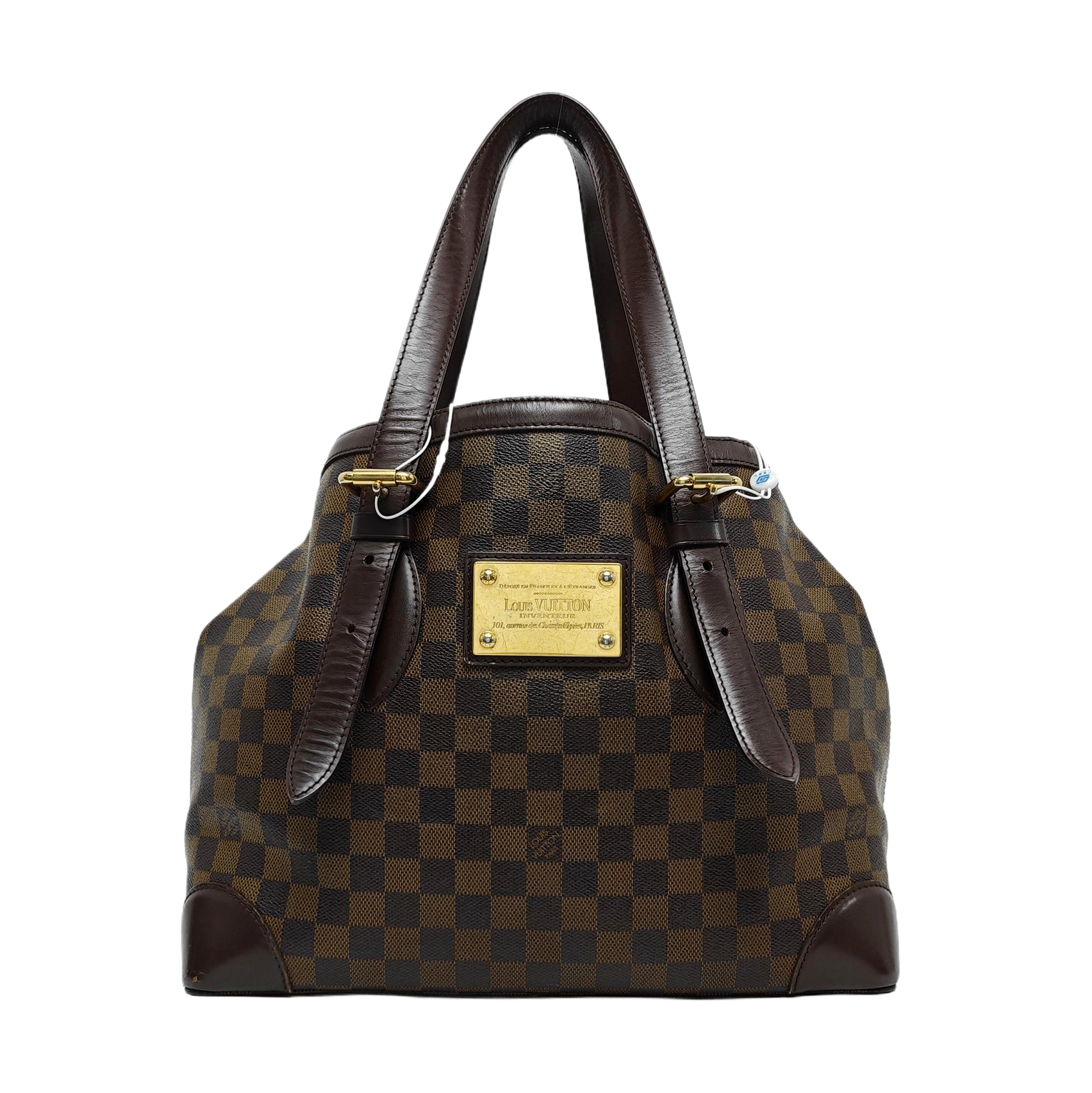 HAMPSTEAD MM Damier Ebene Coated Canvas Brown