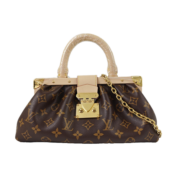 CLUTCH Monogram Coated Canvas Brown