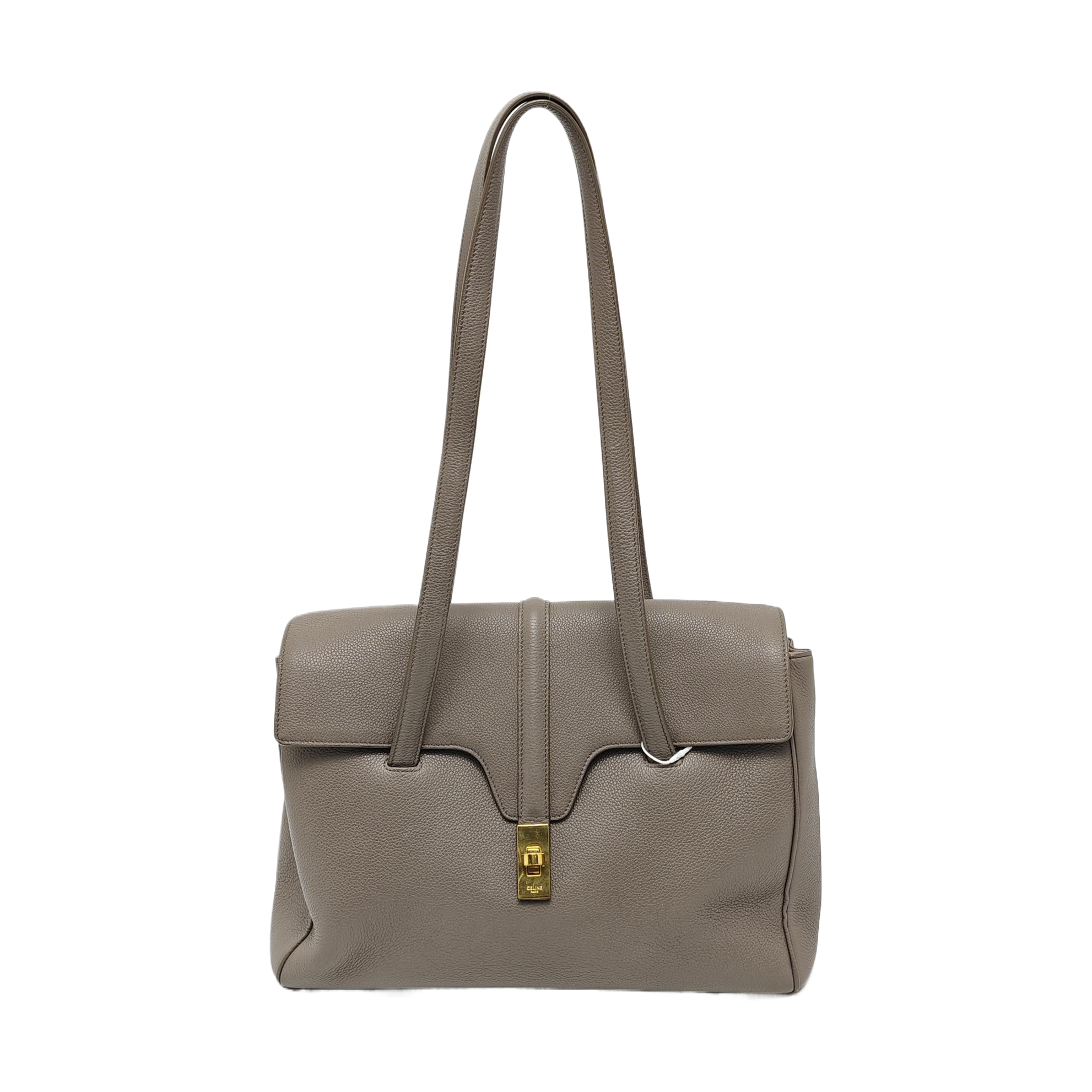 Authenticated pre-owned  16 Medium Calfskin Grey - Shoulder Bag at Looply