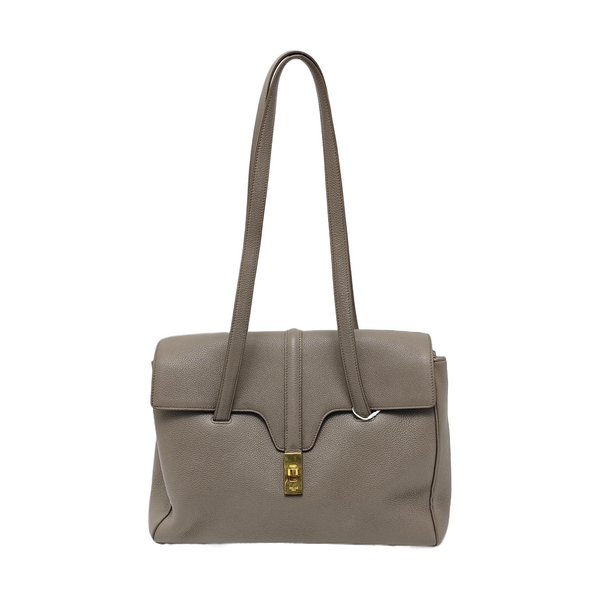 Authenticated pre-owned  16 Medium Calfskin Grey - Shoulder Bag at Looply