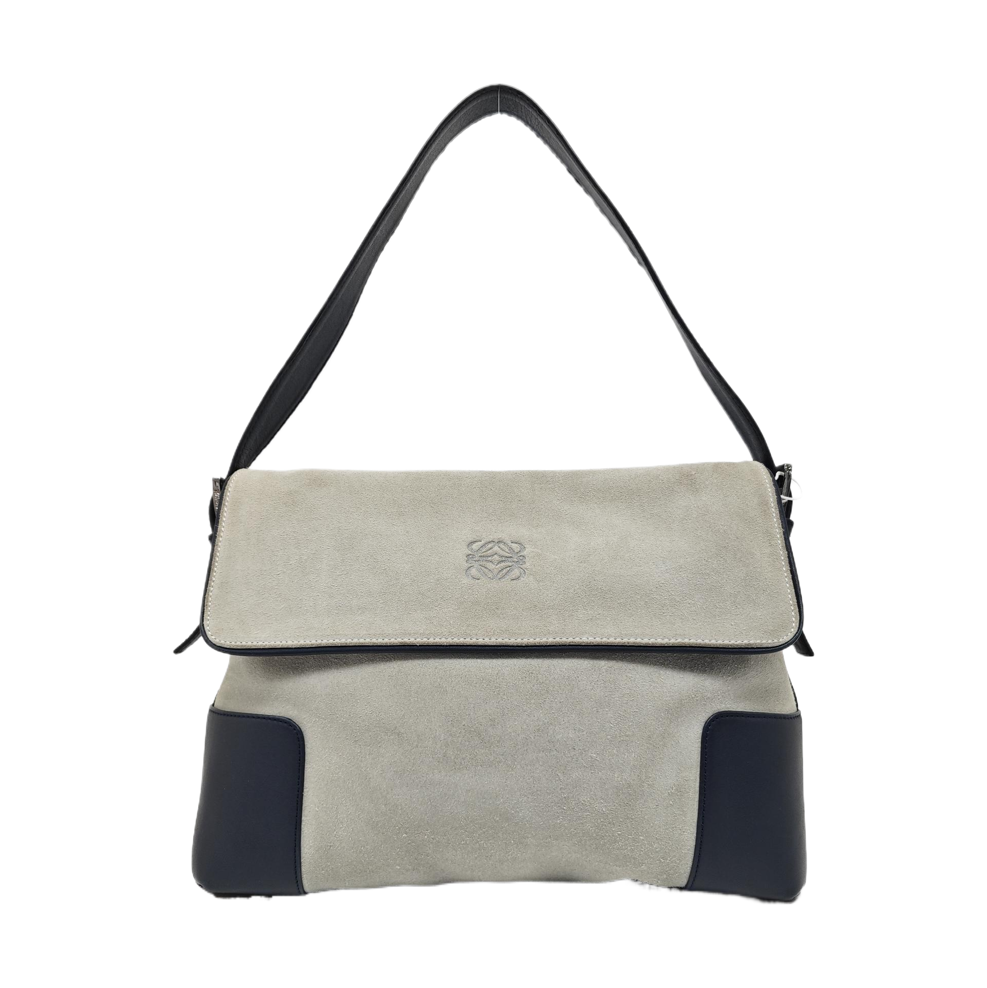 Suede Shoulder Bag Blue